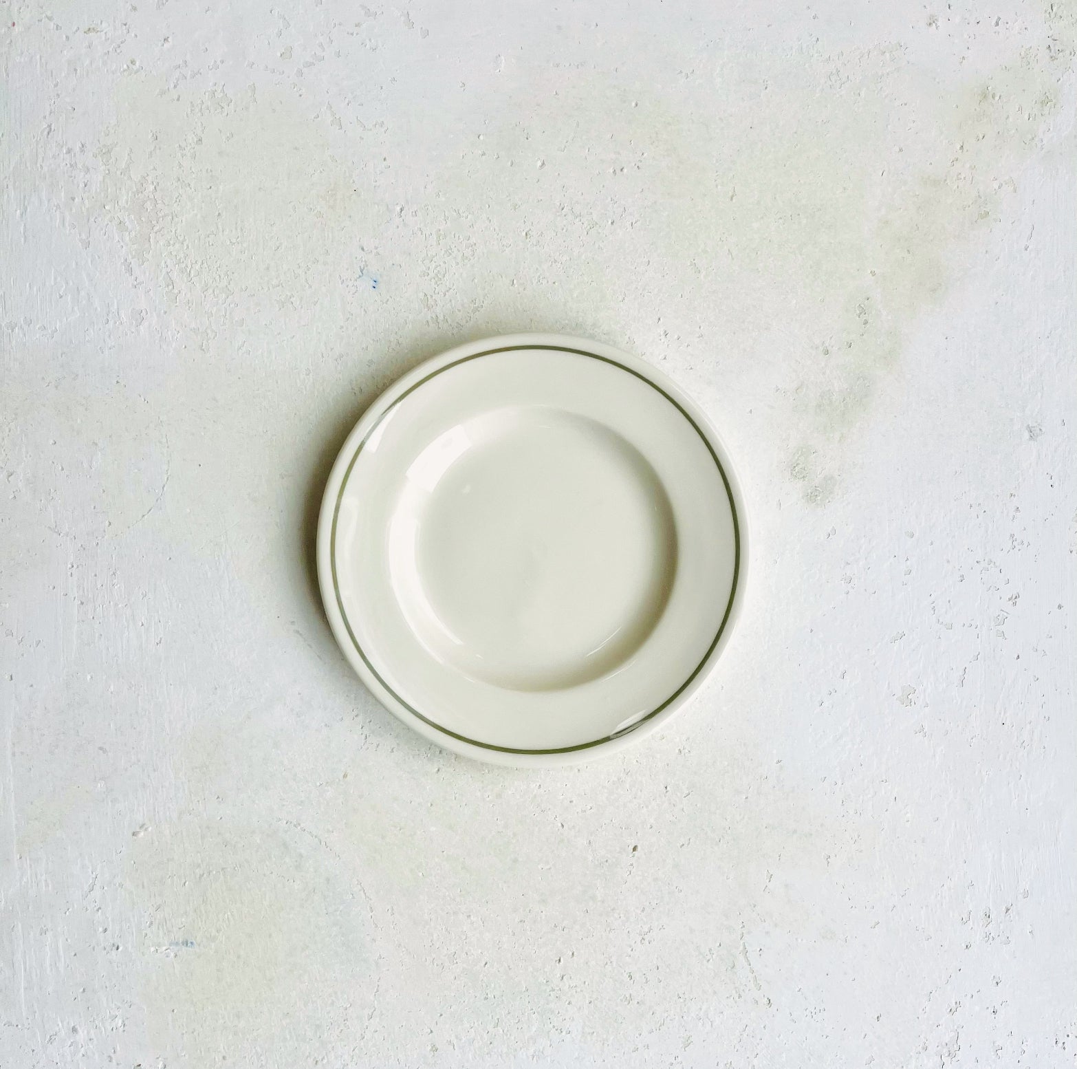 Archive - Small Side Plate Fern Green Line - Classical Porcelain