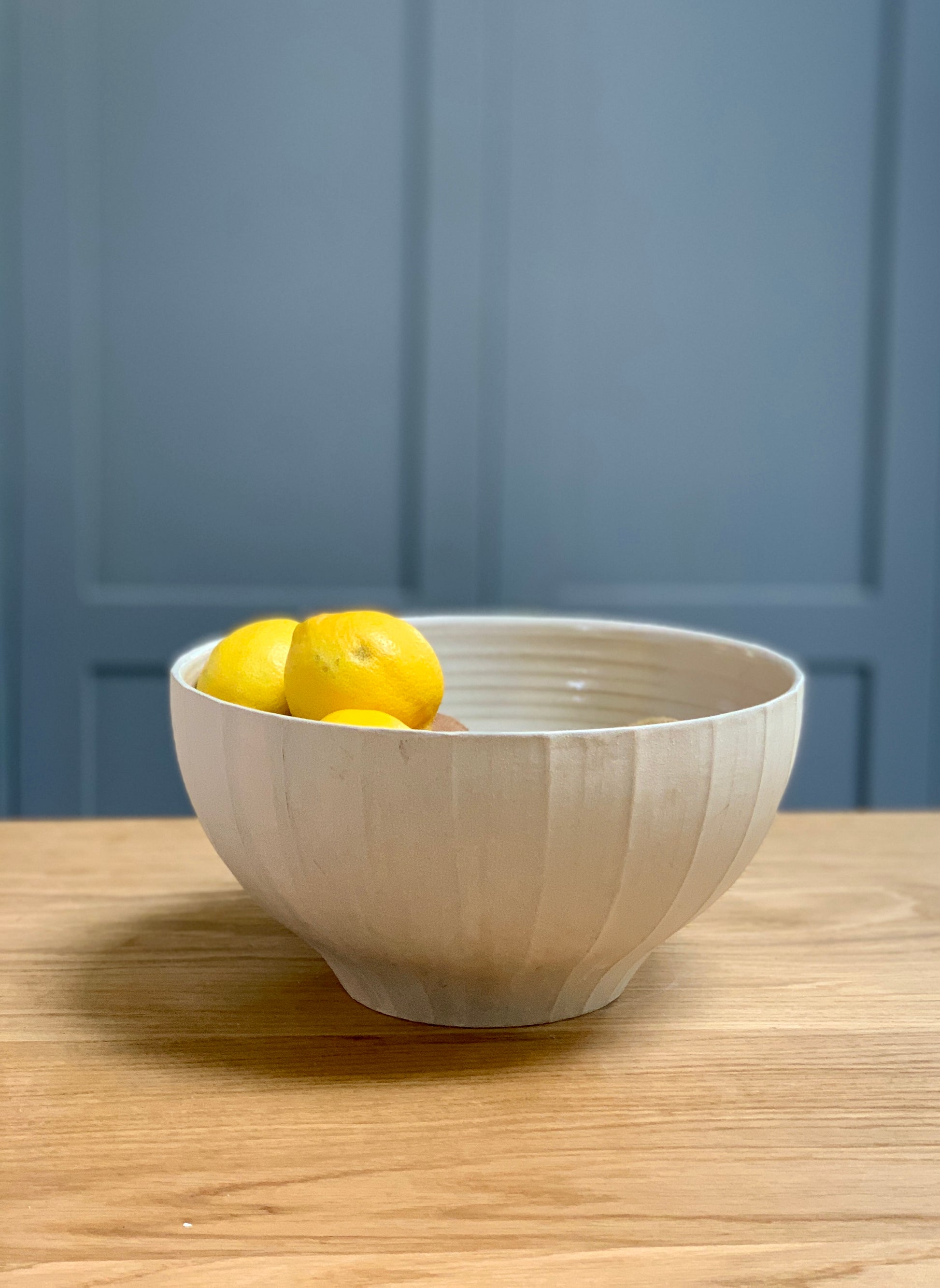 Stoneware Fluted Bowl | Luxury Pottery | Serveware Gifts