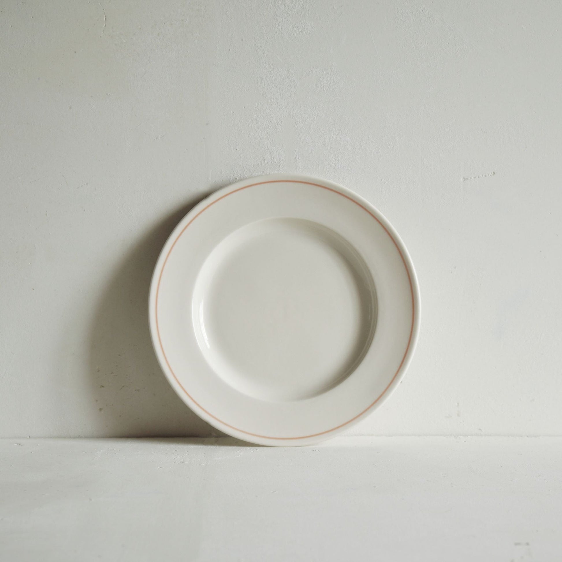 Classical Porcelain Coral Line Side Plate - Seconds