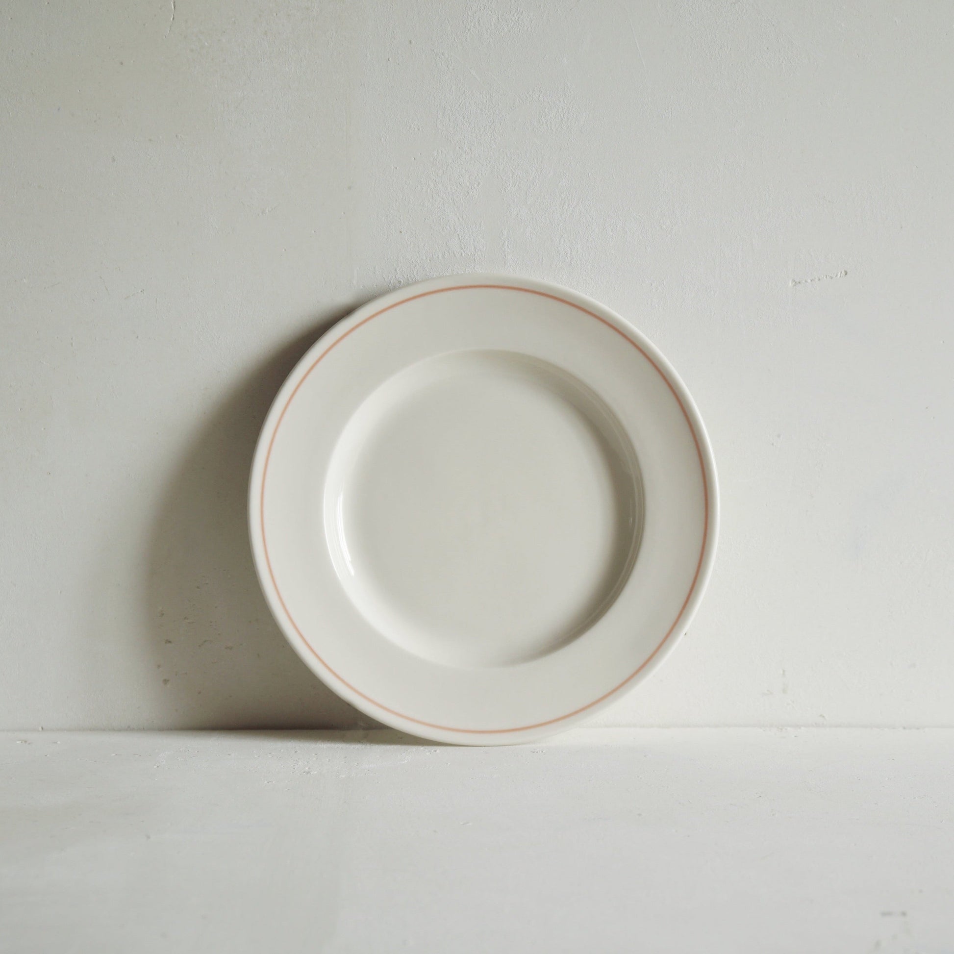 Luxury Porcelain Small Side Plate with Hand Painted Coral Line