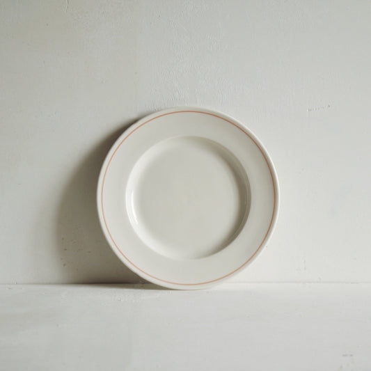 Set of Classical Porcelain Coral Line Side Plates
