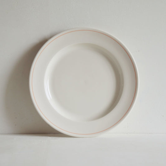 Set of Classical Porcelain Coral Line Dinner Plates