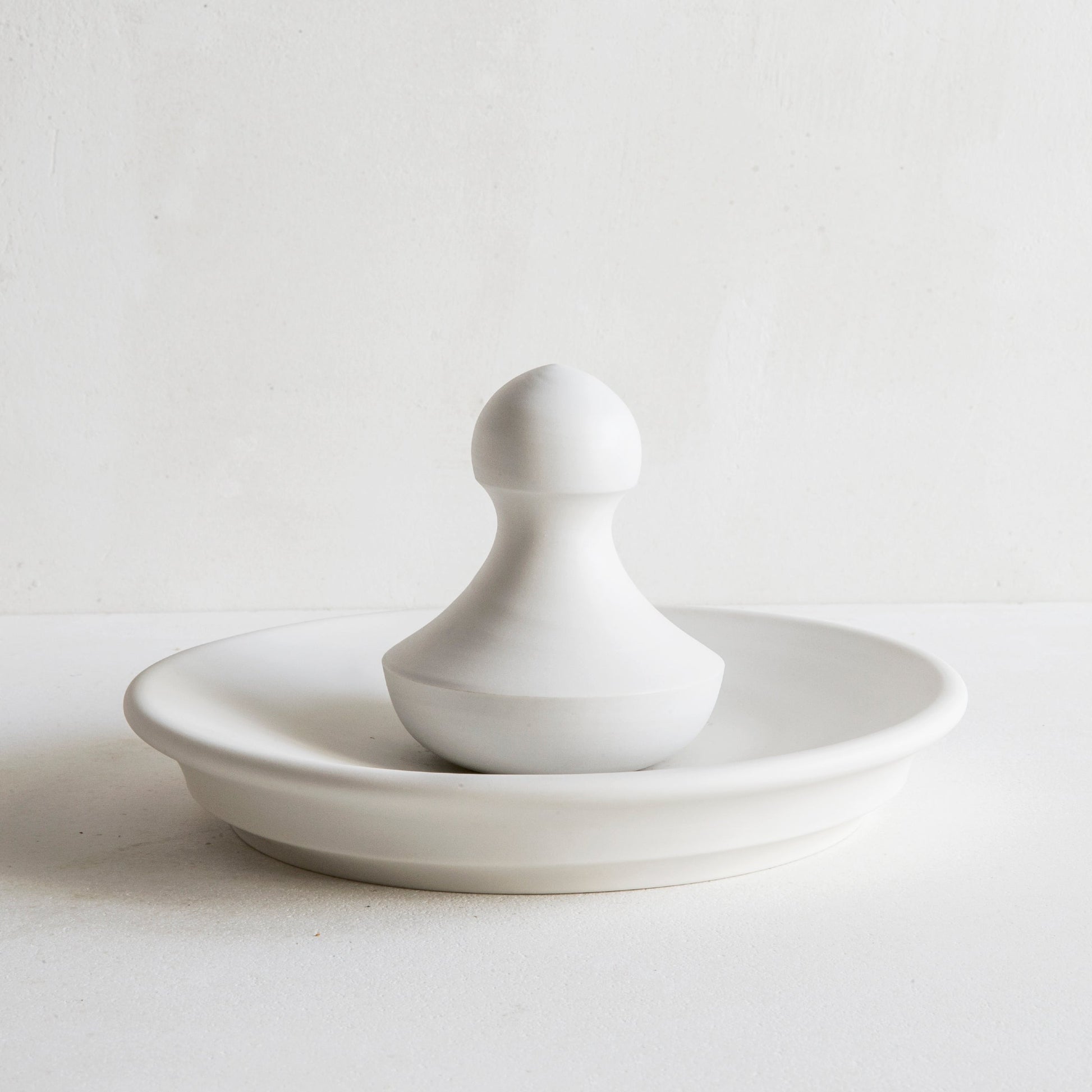 Porcelain Flat Mortar with Ball Pestle - Small - Seconds