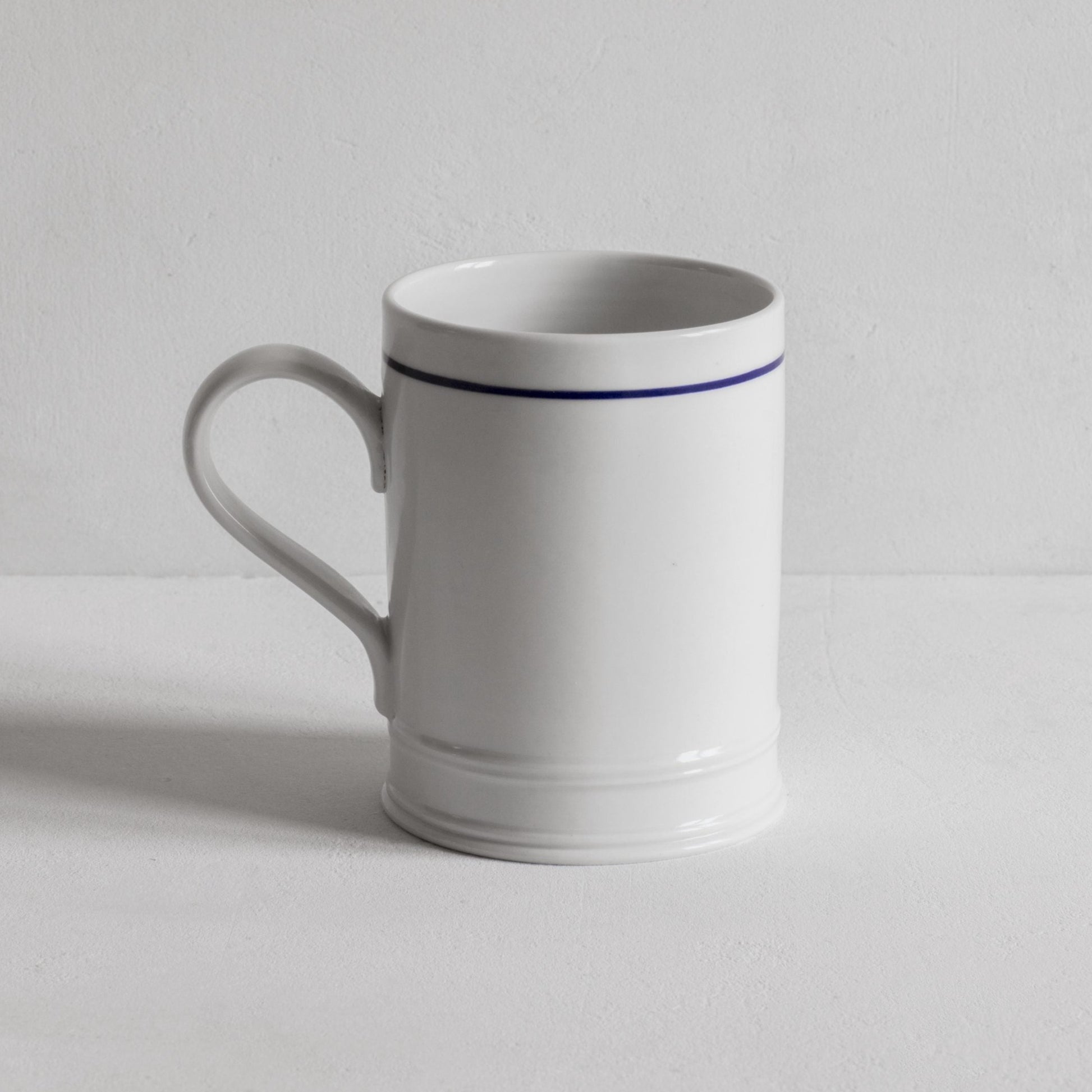 Classical Mug with Cobalt Blue Line | Traditional Pottery Mugs