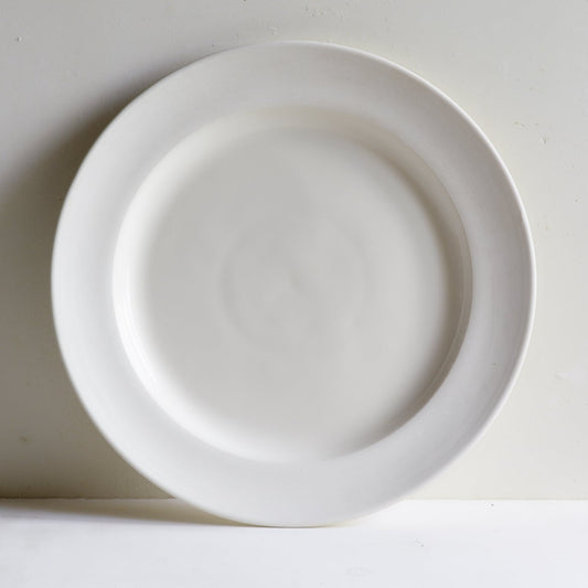 Classical Porcelain Large Dinner Plate (Unglazed Border) - Seconds