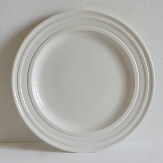 Classical Porcelain Impressed Line, Large Dinner Plate