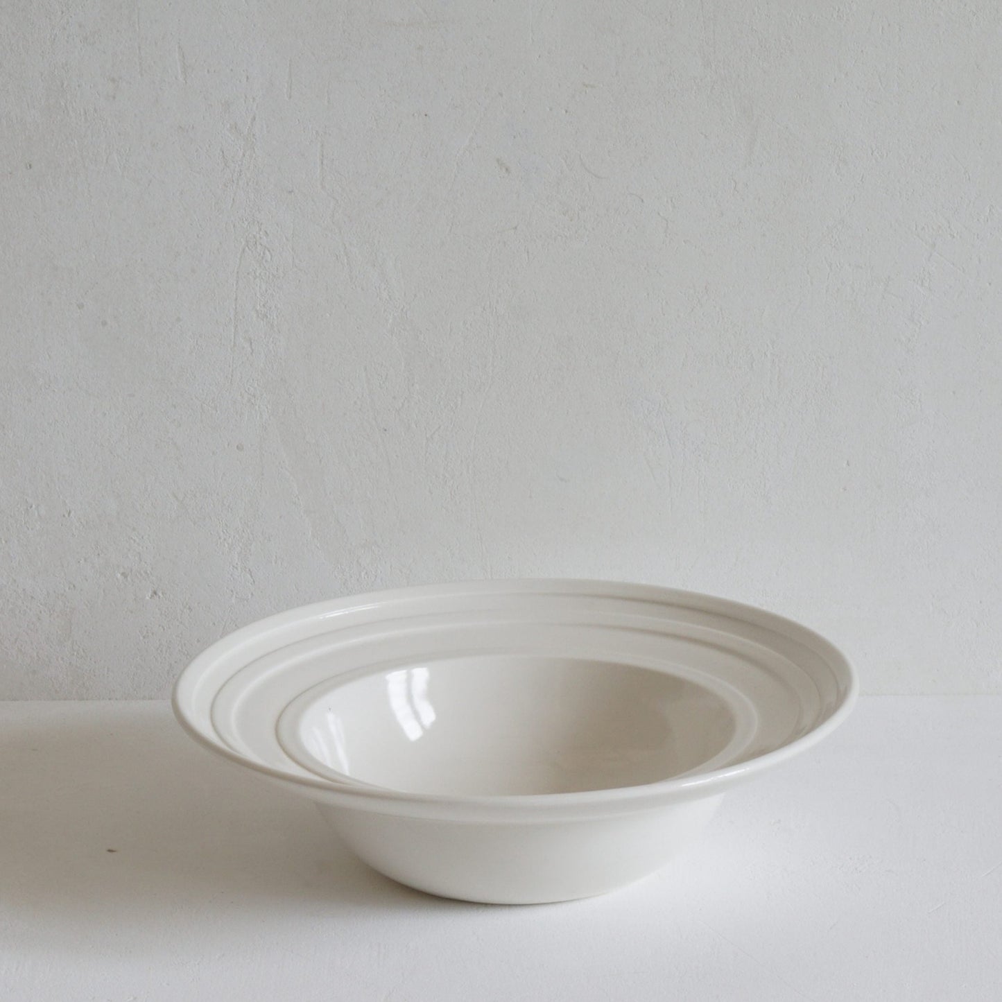 Classical Deep Soup Bowl with Impressed Line Side View