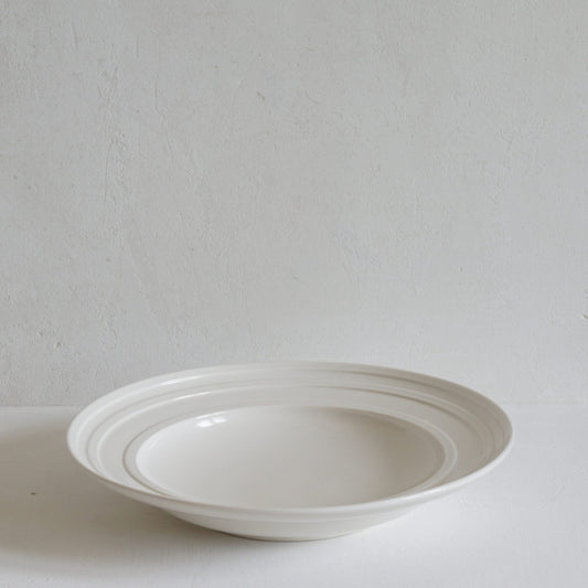 Shallow Bowl Impressed Line - Classical Porcelain