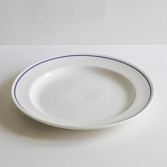 Classical Porcelain Cobalt Blue Line Large Dinner Plate - Seconds