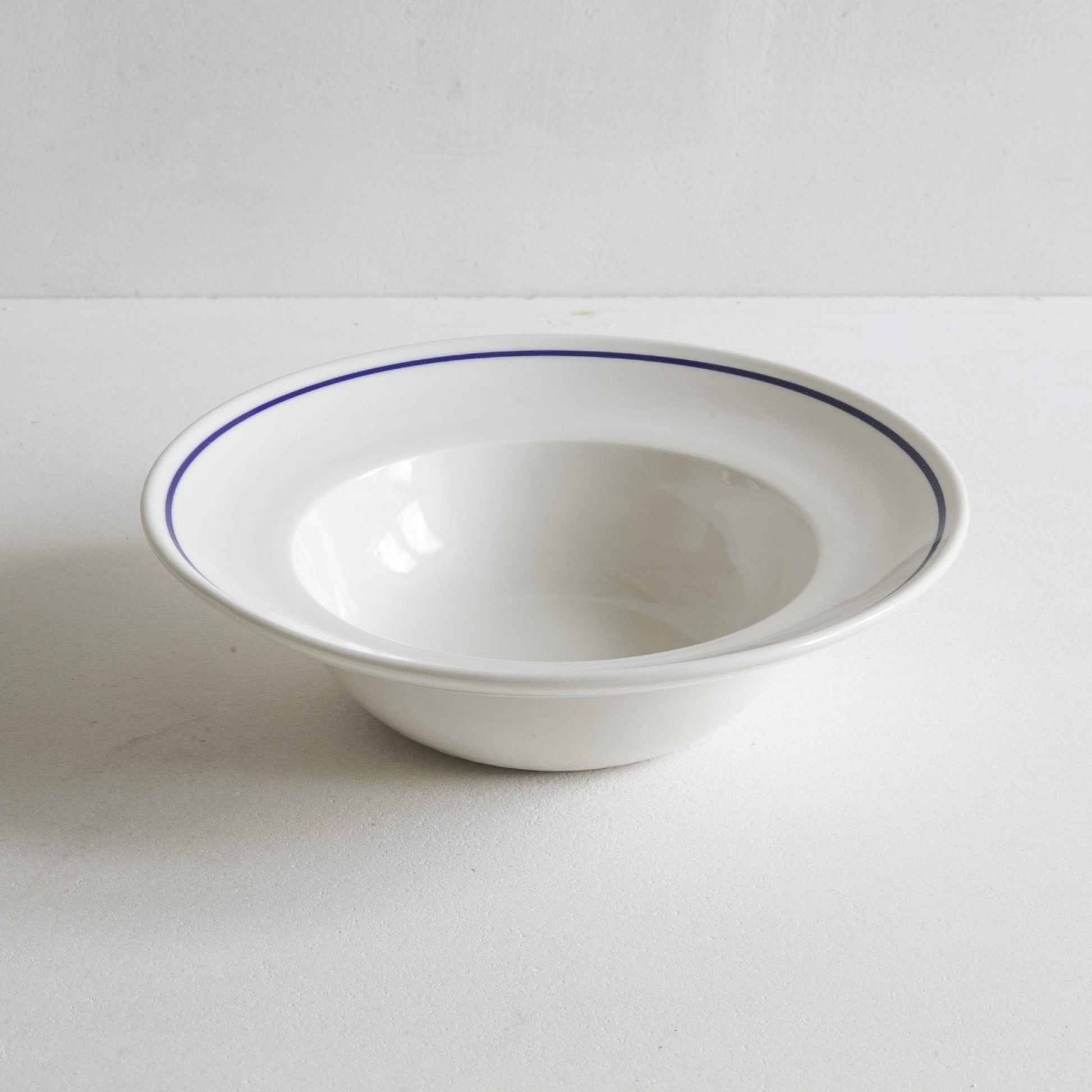 Porcelain Deep Bowl | Cobalt Blue Line | Luxury Dinnerware