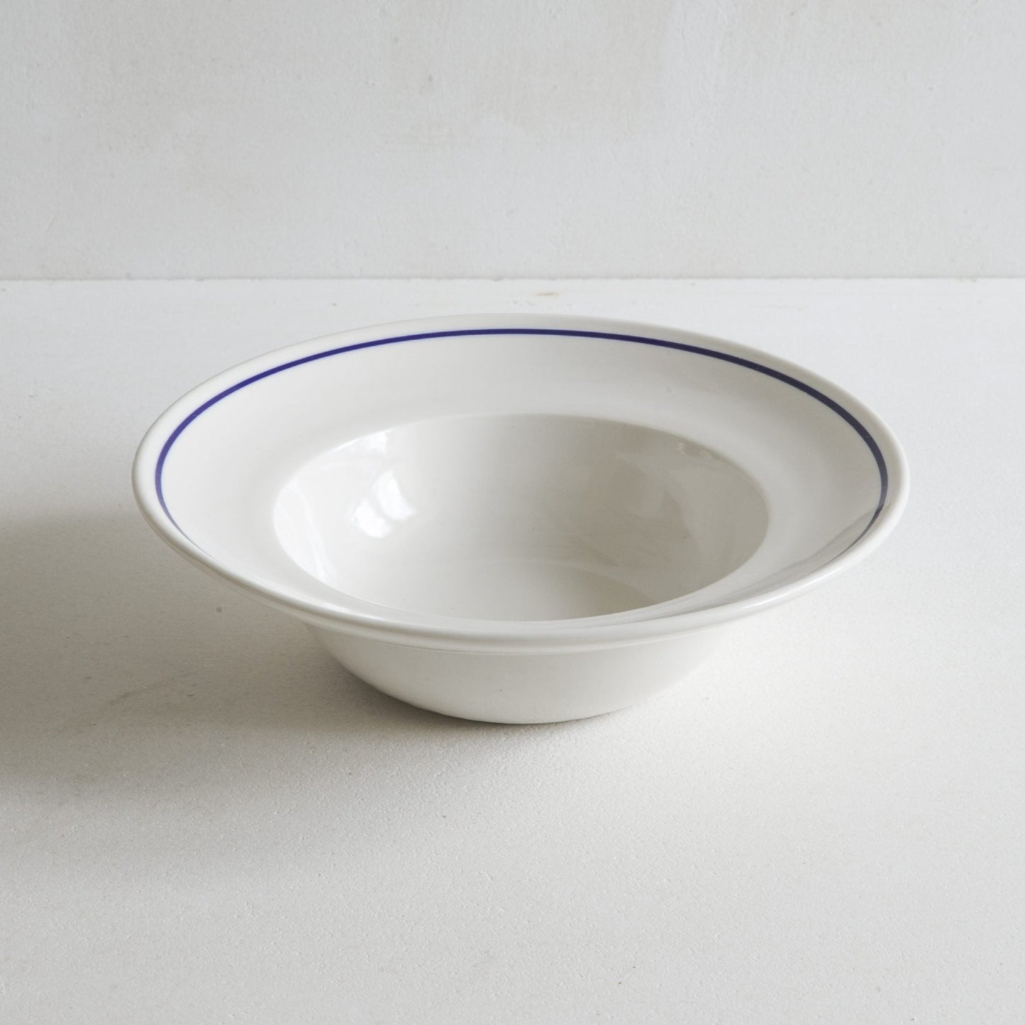 Porcelain Cobalt Blue Line Deep Bowl