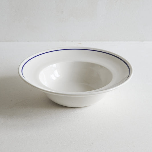 Classical Porcelain Cobalt Blue Line Deep Bowl - Seconds