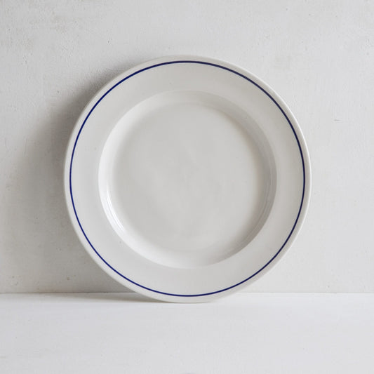 Classical Porcelain Cobalt Blue Line Dinner Plate - Seconds