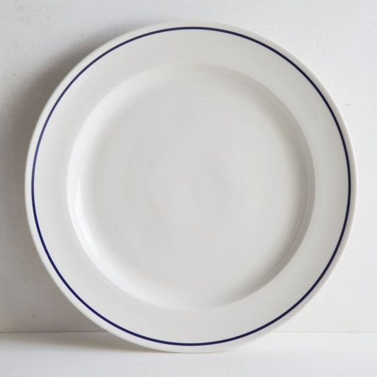 Classical Porcelain Cobalt Blue Line Large Dinner Plate