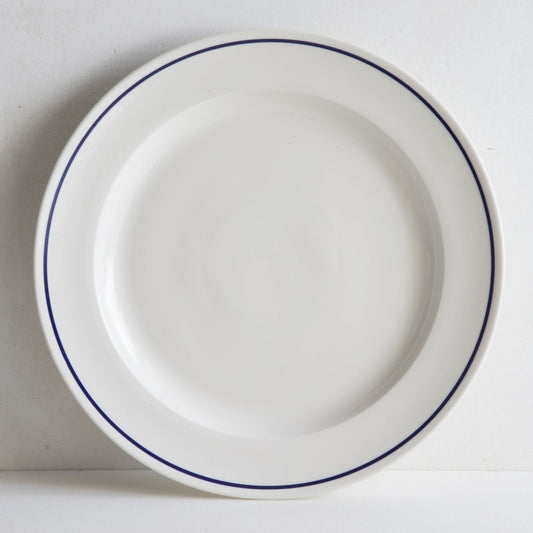 Classical Porcelain Cobalt Blue Line Large Dinner Plate - Seconds