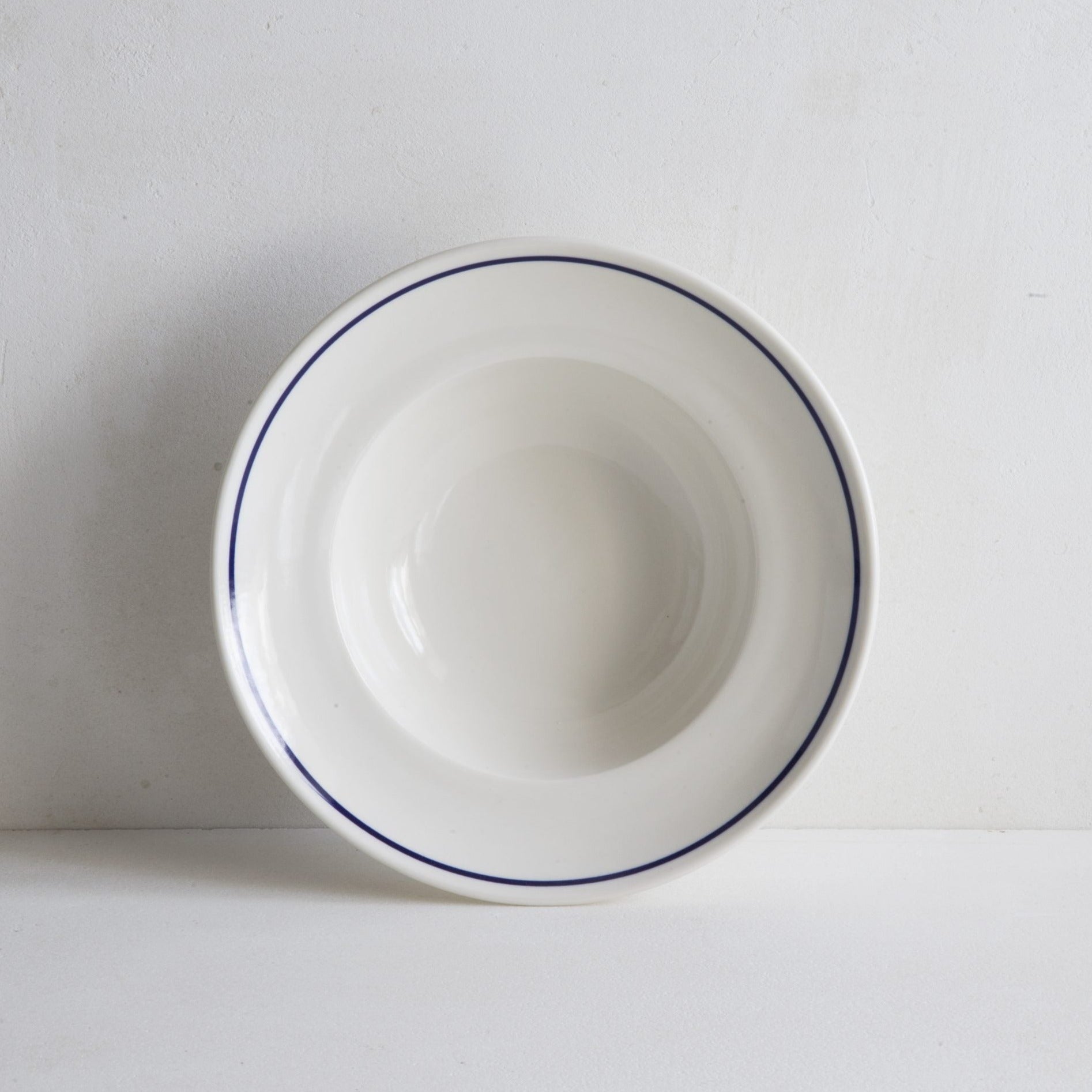 Porcelain Deep Bowl | Cobalt Blue Line | Luxury Dinnerware