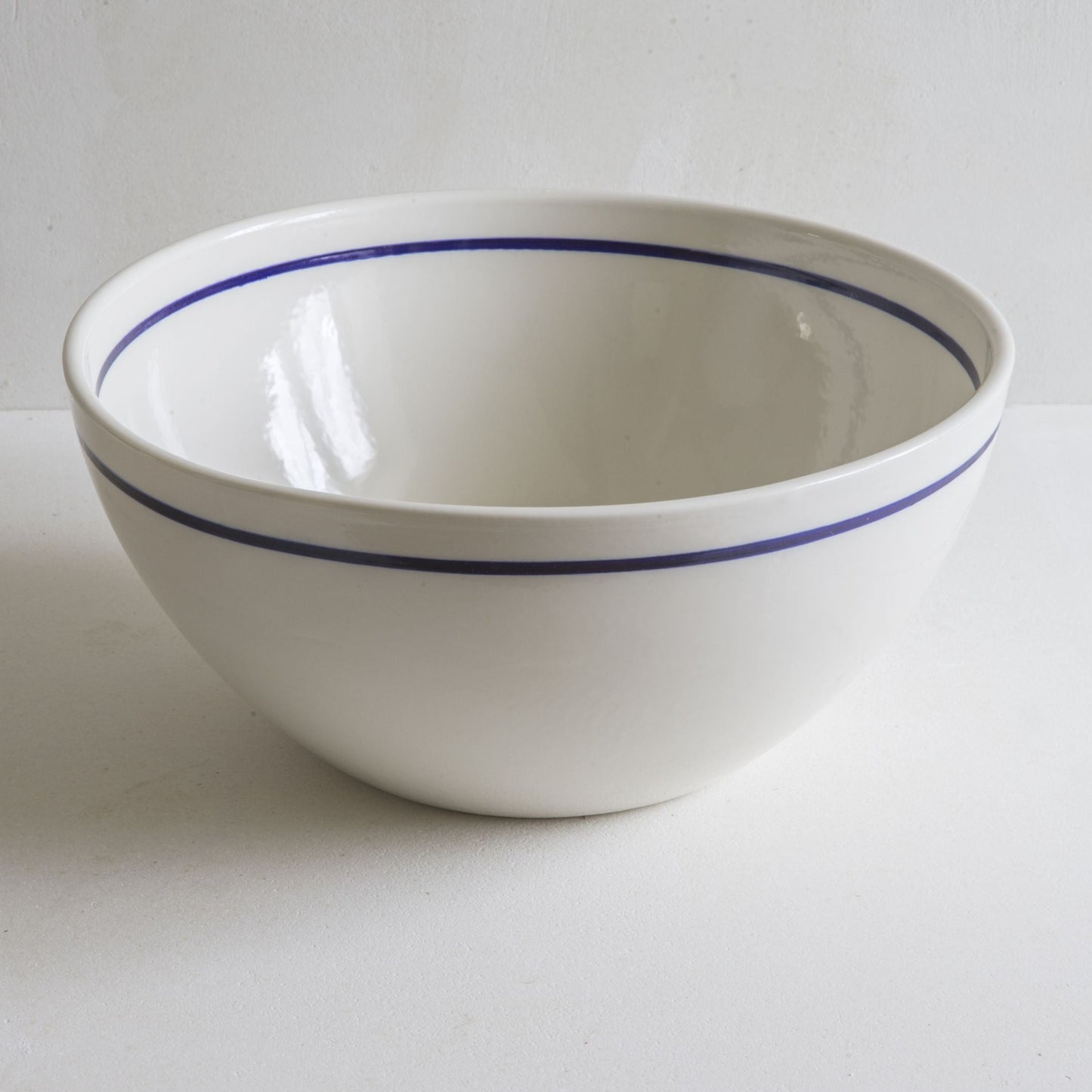 Archive - Deep Serving Bowls with Cobalt Blue Line