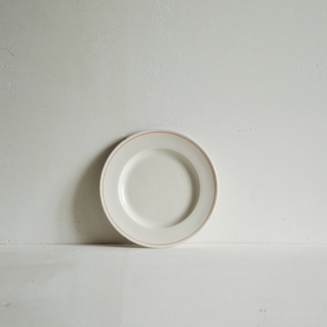 Luxury porcelain side plate with hand painted coral line