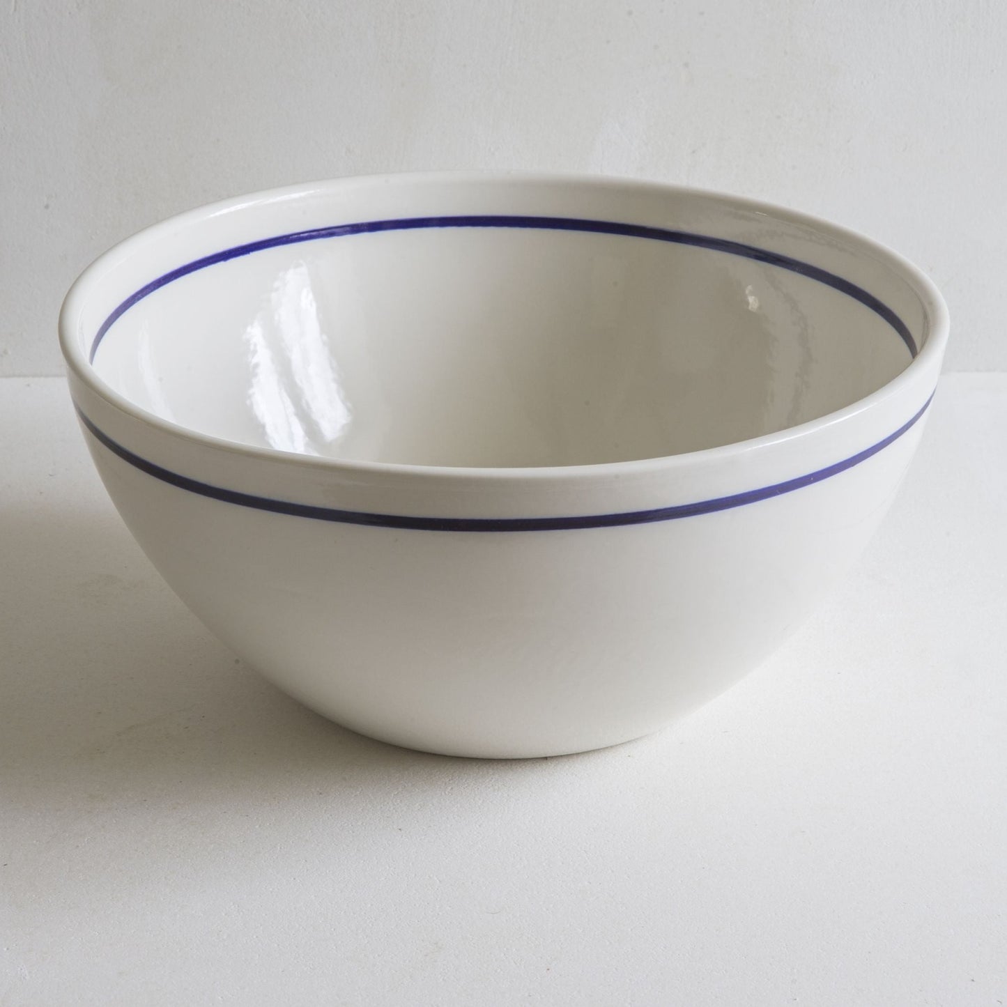 Archive - Deep Serving Bowls with Cobalt Blue Line