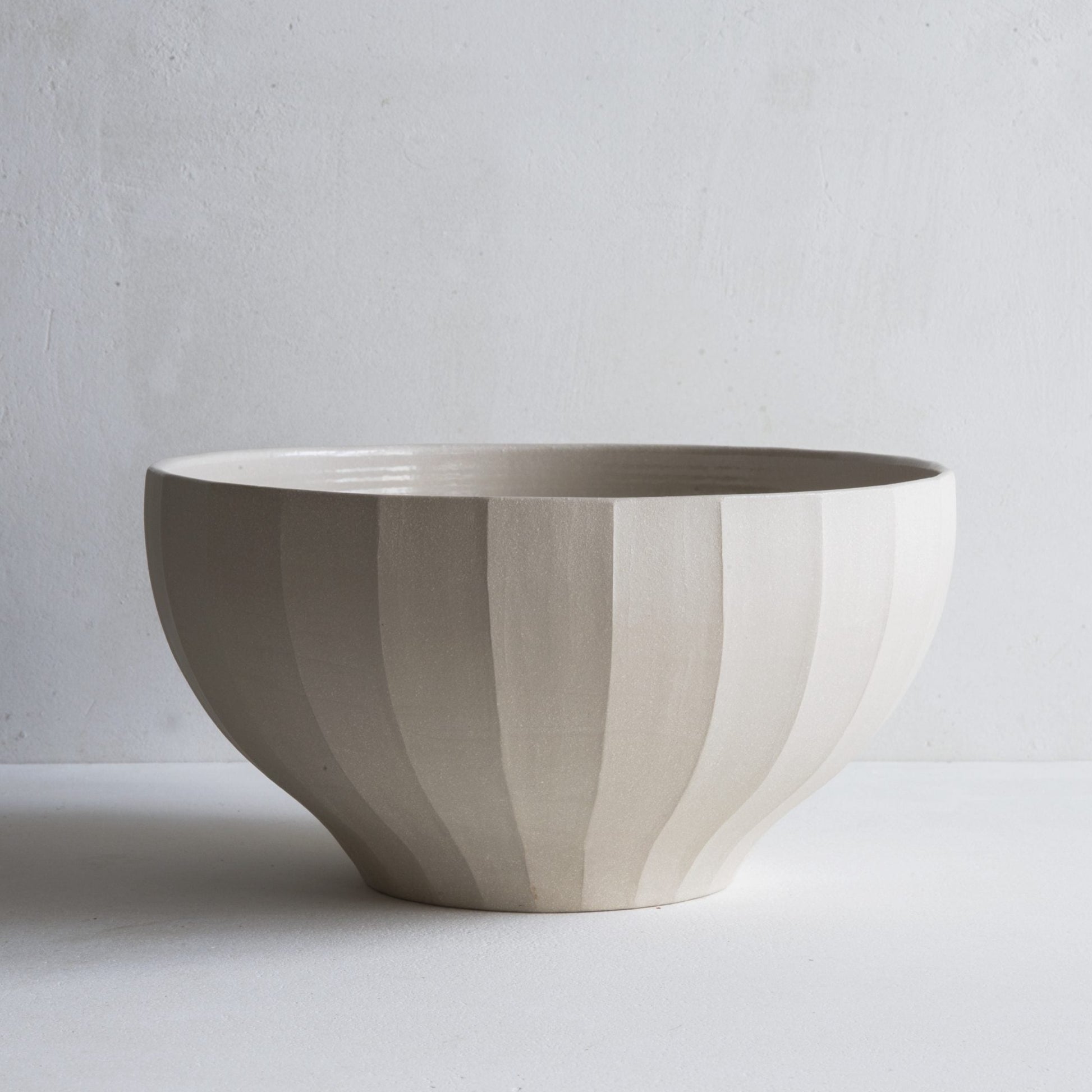 Stoneware Fluted Bowl | Luxury Pottery | Serveware Gifts