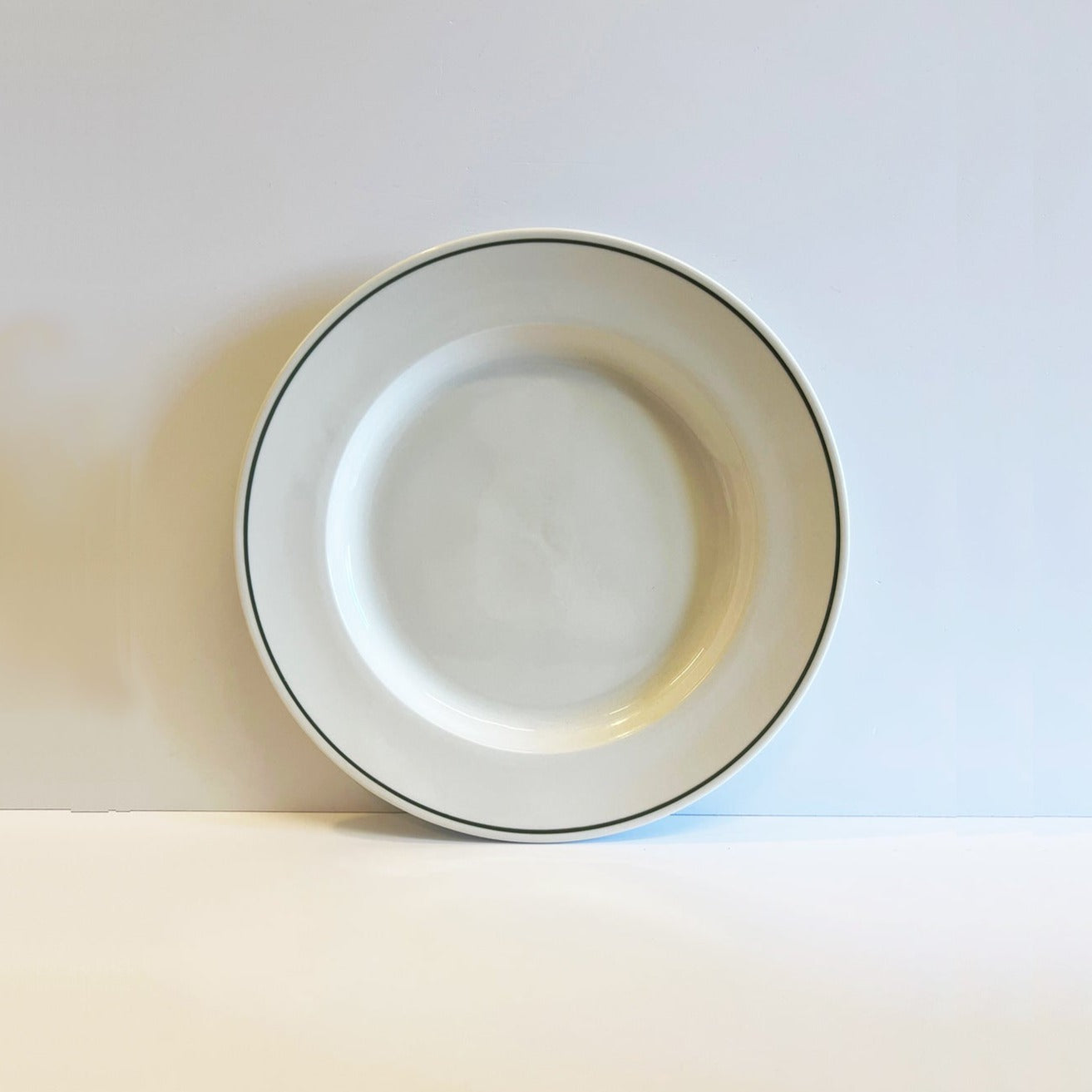 Classical Porcelain Forest Green Line Dinner Plate