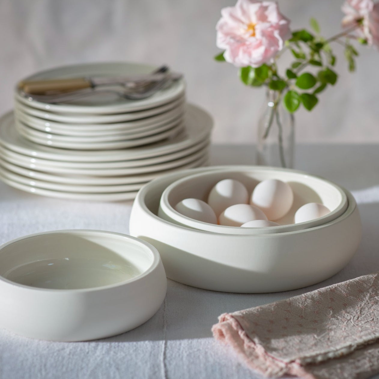 Luxury Porcelain Nesting Serving Bowls Set of Three