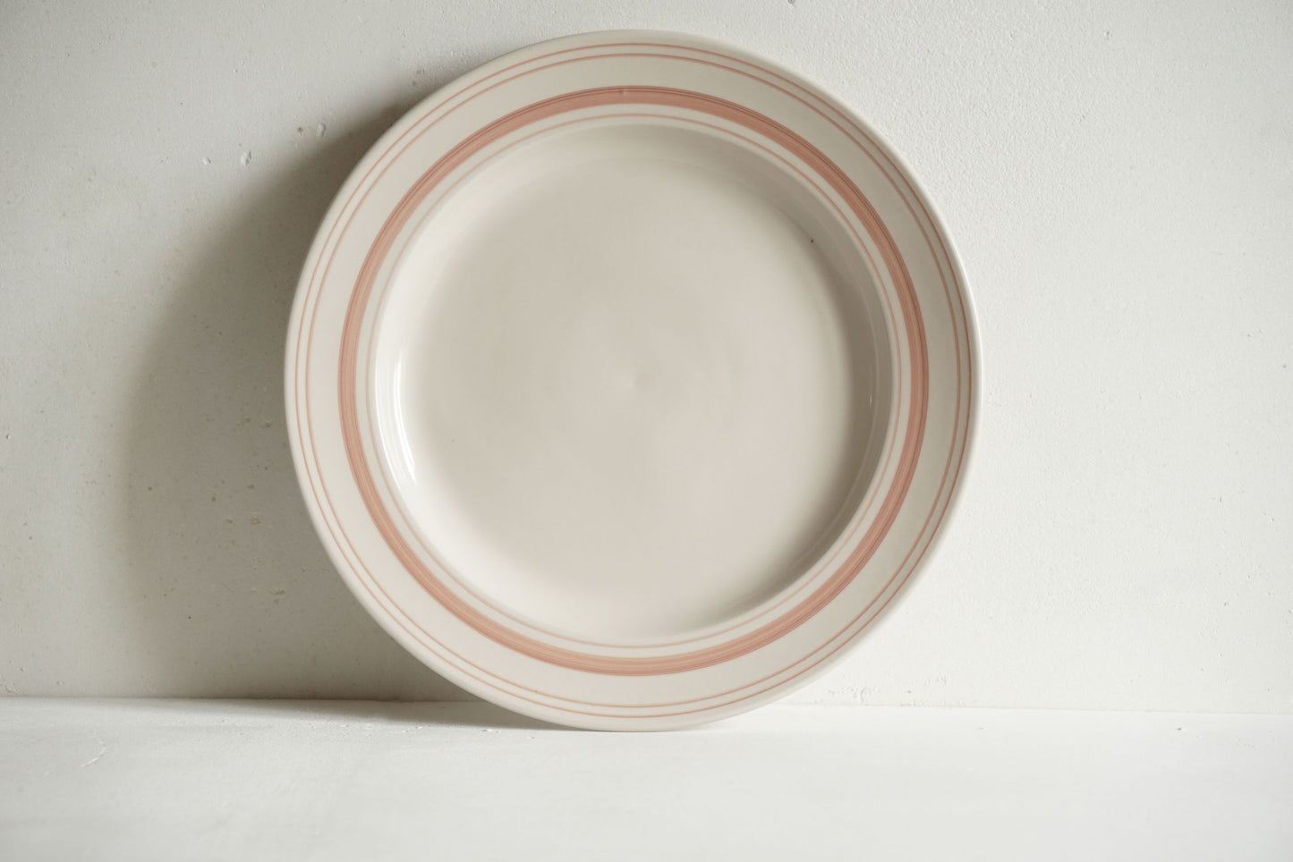 Stoneware Rose Linen Stripe Large Dinner Plate
