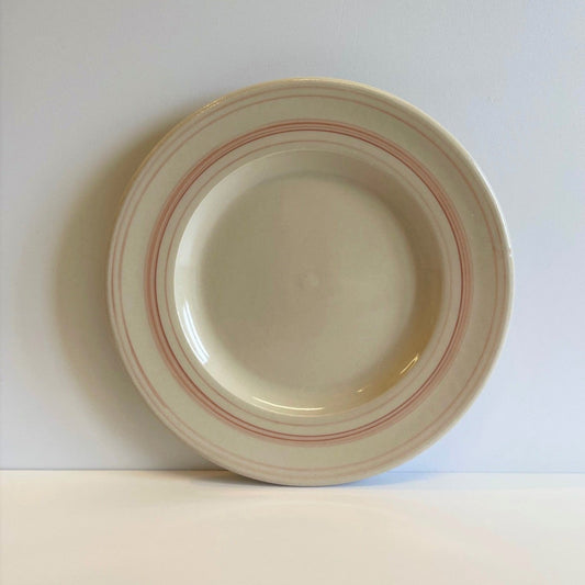 Classical Stoneware Rose Linen Stripe Small Side Plate - Seconds