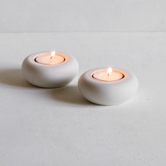 Simple Tea Light Holders - Pair -  Seconds