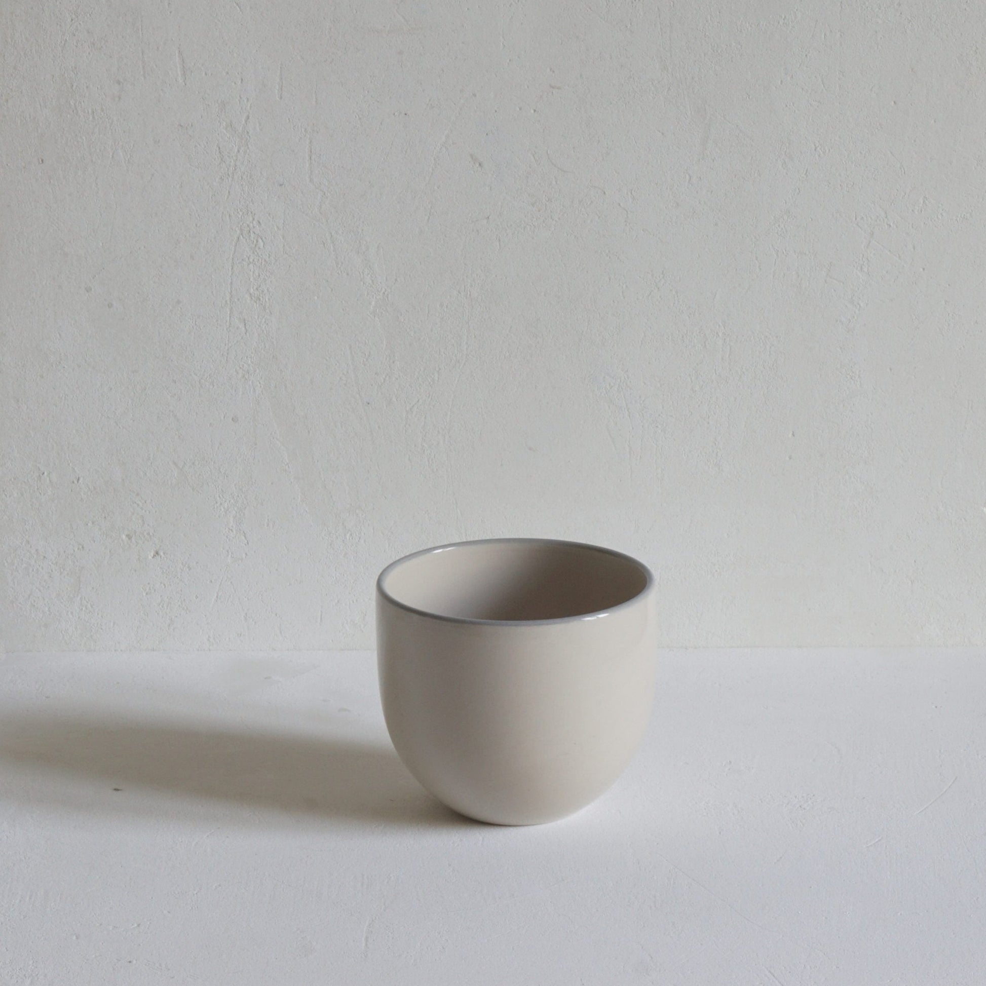 Simple Stoneware Beaker with Grey Rim - Seconds