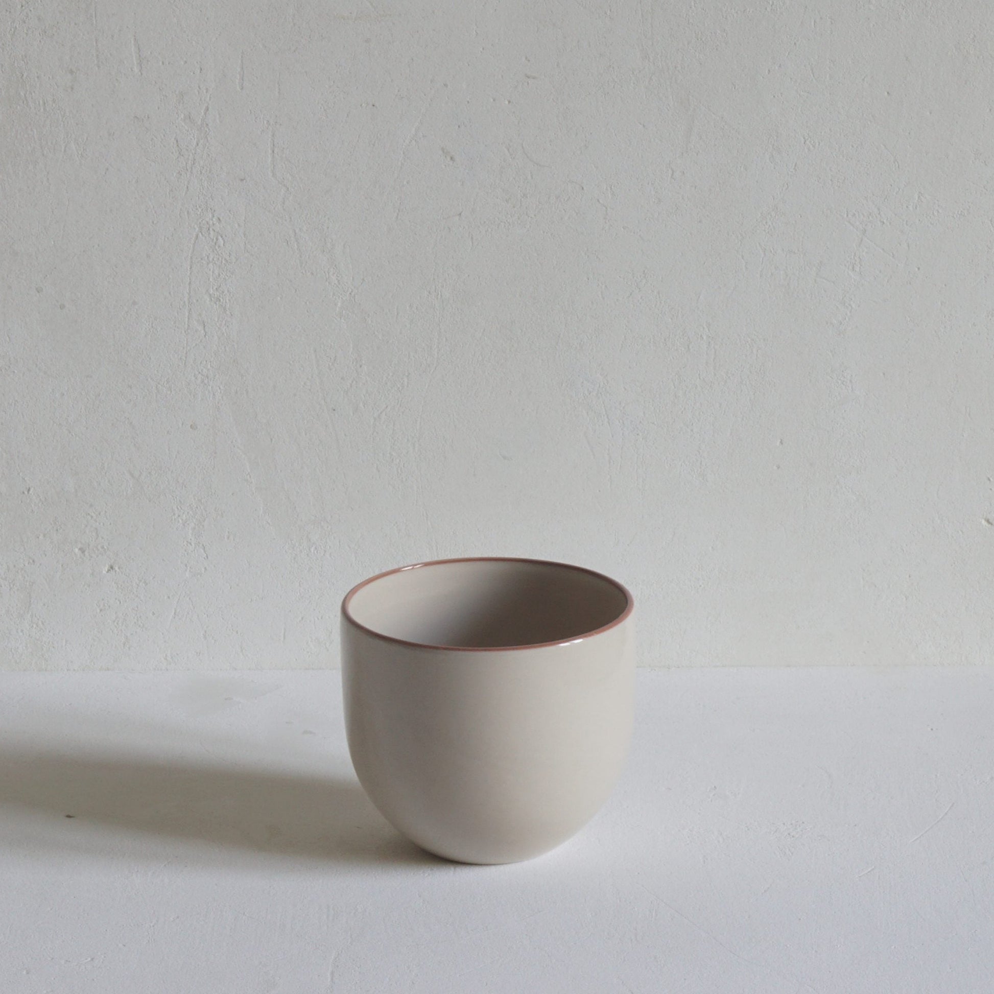 Simple Stoneware Beaker with Rose Rim - Seconds