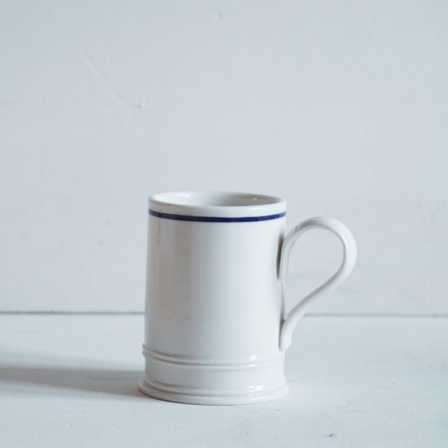Small Classical Coffee Mug Cobalt Blue Line
