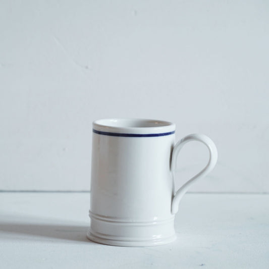 Classical Small Coffee Mug with Blue Line - Seconds