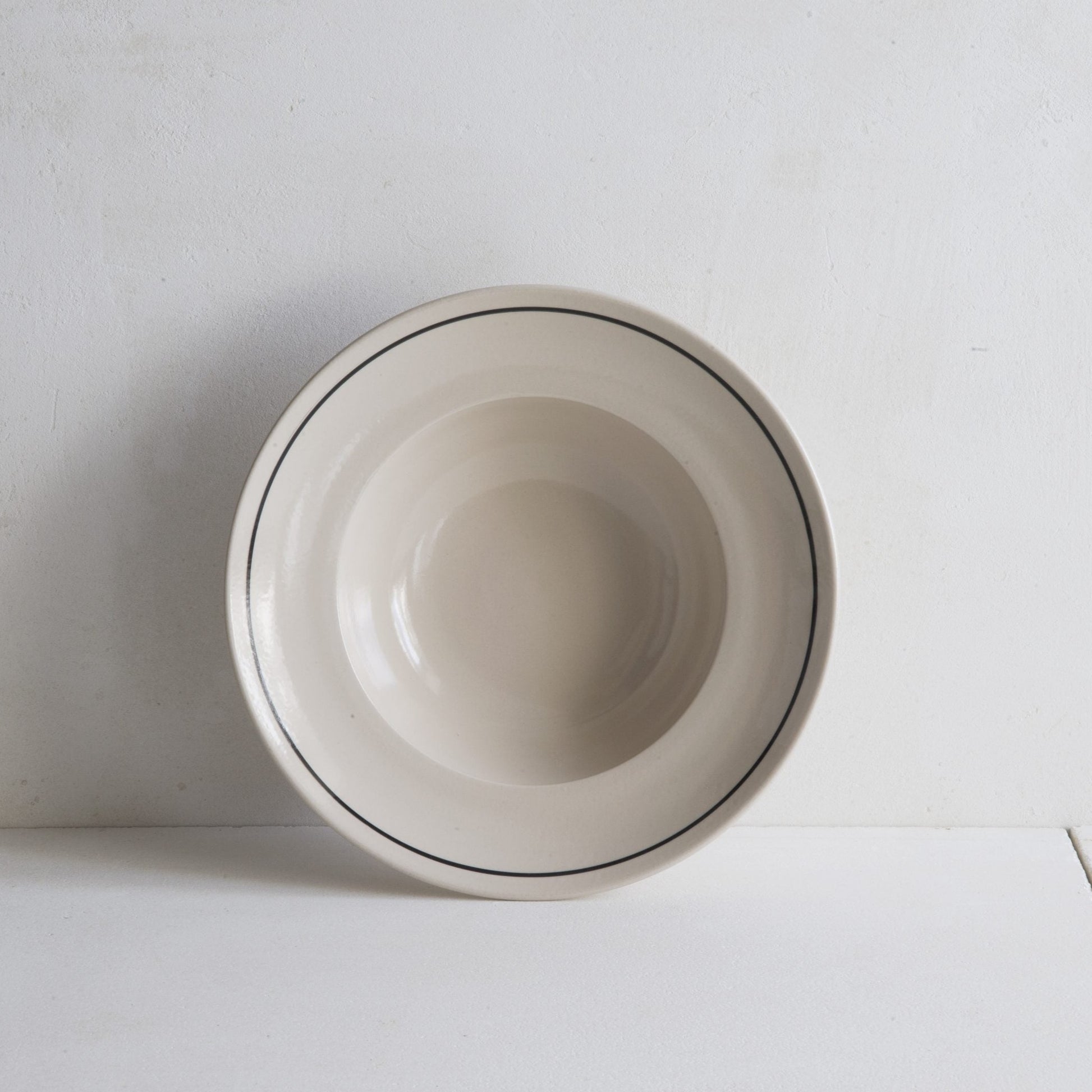 Classical Stoneware Deep Bowl | Black Line | Luxury Dinnerware
