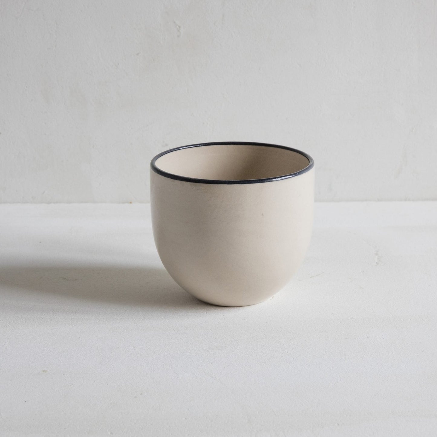 Simple Stoneware Beaker with black rim